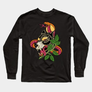 Beowulf and Snake Combo Long Sleeve T-Shirt